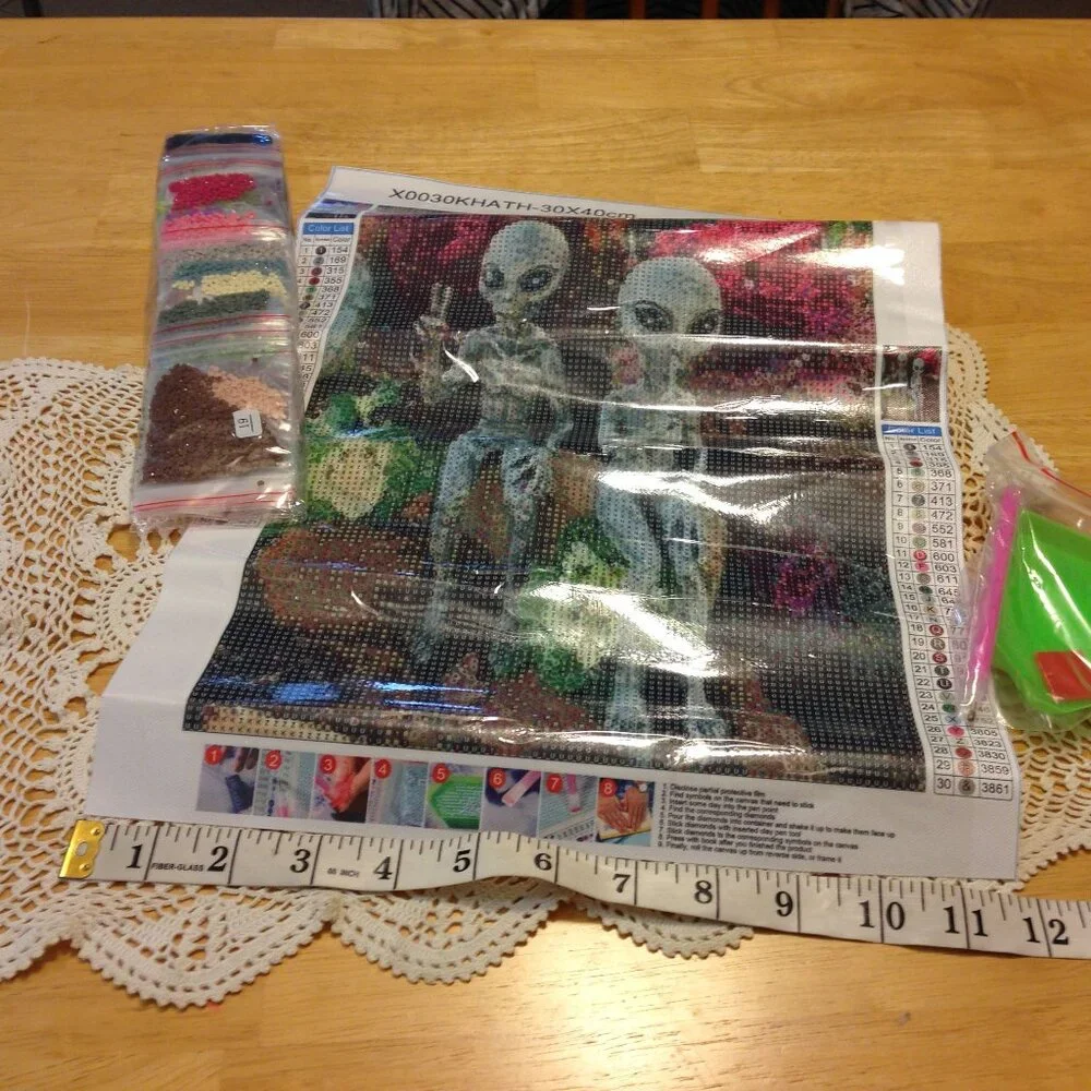 Aliens Diamond Painting Kit, new item